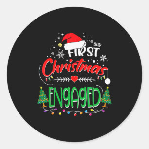 Adesivo Redondo Nosso Primeiro Natal Engajados 2021 1º Natal