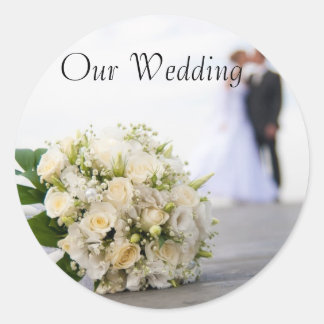 Adesivo Redondo Nosso Vinheta de Casamento