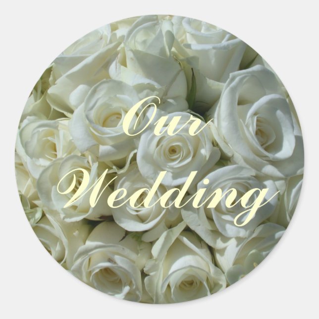 Adesivo Redondo Nosso Vinheta de Casamento (Frente)