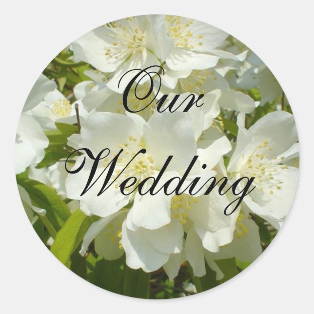 Adesivo Redondo Nosso Vinheta de Casamento (Frente)
