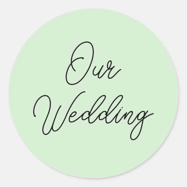 Adesivo Redondo Nossos Selos de Convite para Casamento (Frente)