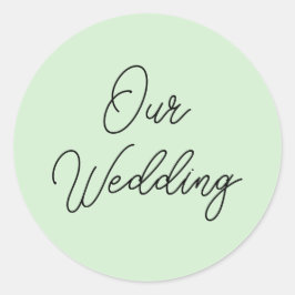 Adesivo Redondo Nossos Selos de Convite para Casamento