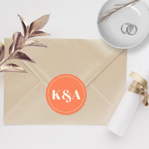 Adesivo Redondo Nostalgic Charm Retro Wedding