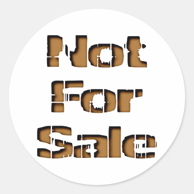 Adesivo Redondo not for sale (Frente)