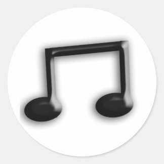 Adesivo Redondo Nota Musical