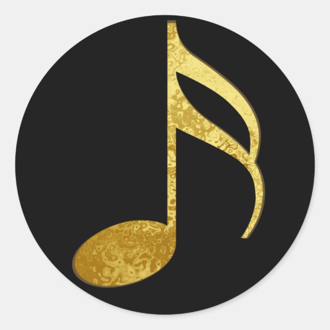 Adesivo Redondo nota ouro (Frente)