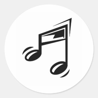 Adesivo Redondo Nota sobre música