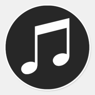 Adesivo Redondo Notas da música