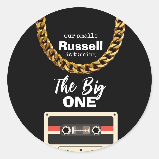 Adesivo Redondo Notorious One 1st Birthday (Frente)