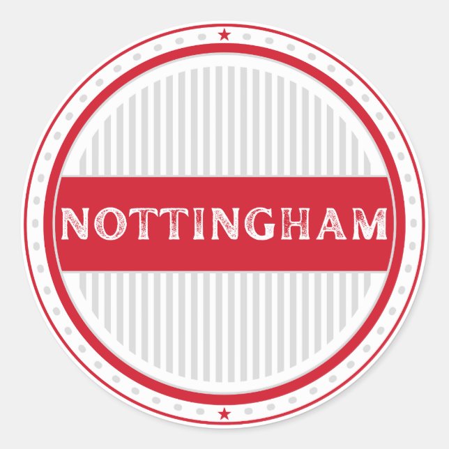 Adesivo Redondo Nottingham City Pride Emblem – English Identity (Frente)