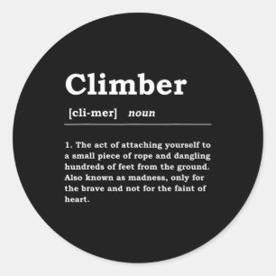 Adesivo Redondo Noun Boulderin Rock Climber Mou
