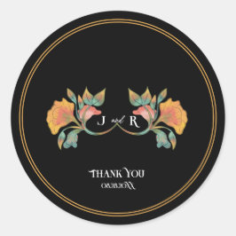 Adesivo Redondo Nouveau Nouveau Art Nouveau