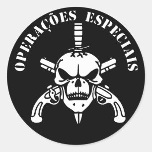 Adesivo Redondo Nova Bope Esquadrão da Morte de Elite