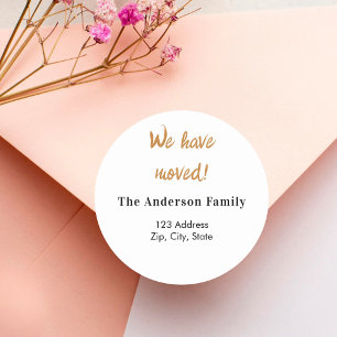 Adesivo Redondo Nova casa onde mudamos um novo endereço