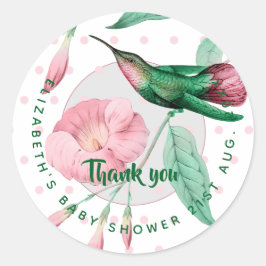 Adesivo Redondo Nova Foto Do Bebê Obrigado Cartões Orçamento Moder