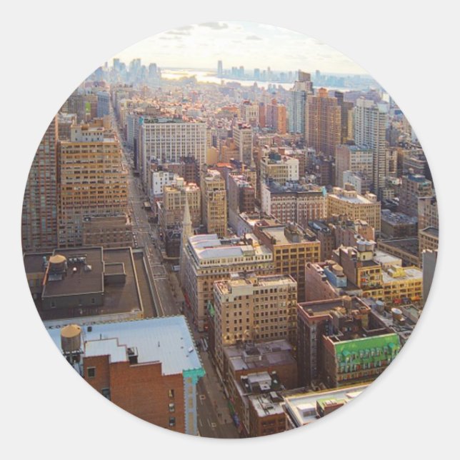 Adesivo Redondo Nova Iorque (Frente)