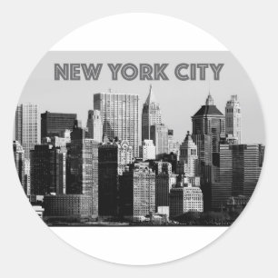 Adesivo Redondo Nova Iorque Lower-Manhattan Pro Foto