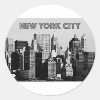 Adesivo Redondo Nova Iorque Lower-Manhattan Pro Foto
