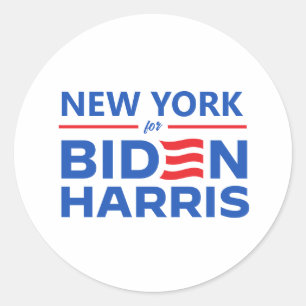 Adesivo Redondo Nova Iorque para Biden Harris