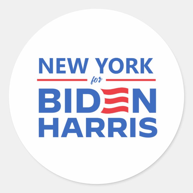 Adesivo Redondo Nova Iorque para Biden Harris (Frente)