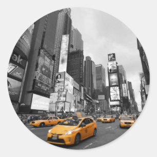 Adesivo Redondo Nova Iorque - Times Square - EUA