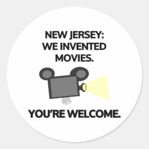 Adesivo Redondo Nova Jersey: Nós inventamos filmes.