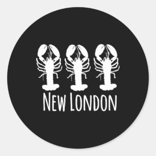 Adesivo Redondo Nova Londres Náutica Costeira Pesca de Lagosta Nav