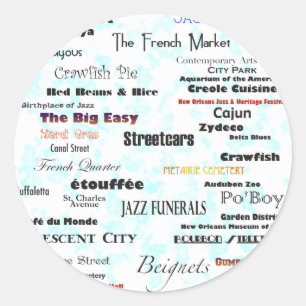 Adesivo Redondo Nova Orleans