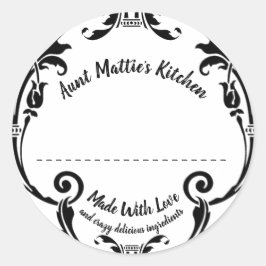 Adesivo Redondo Nova Orleans Grillwork Cozinhar Baking