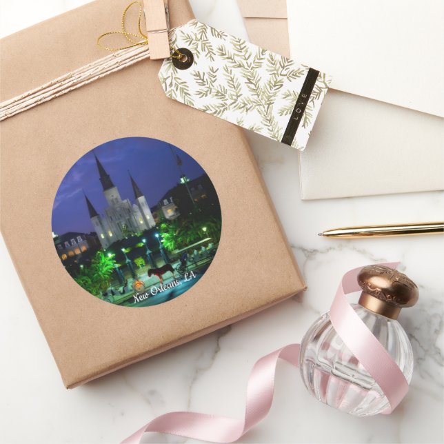 Adesivo Redondo Nova Orleans, Louisiana (Presentear)