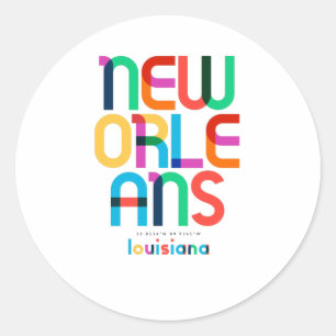 Adesivo Redondo Nova Orleans Louisiana Século XX, Arte Pop,