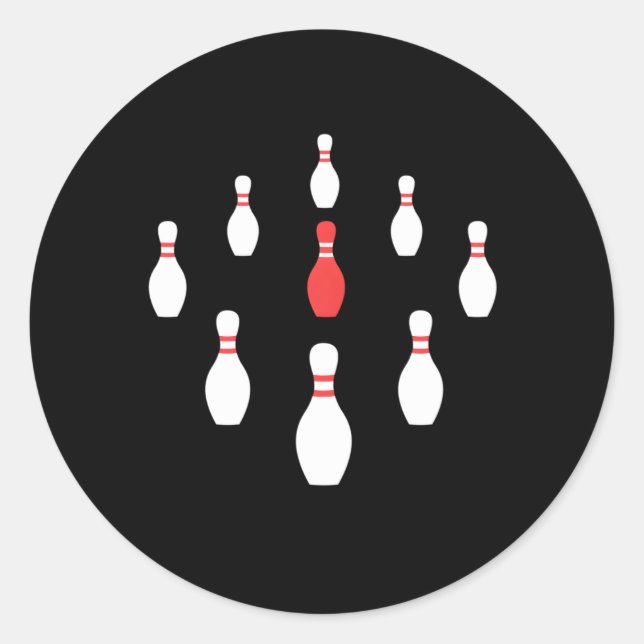 Adesivo Redondo Nova Rack De Nove Boliches (Frente)