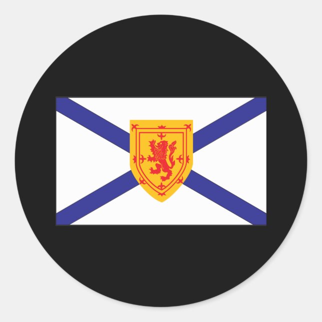 ADESIVO REDONDO NOVA SCOTIA FLAG (Frente)