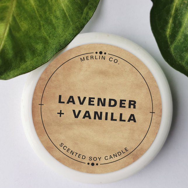 Adesivo Redondo Nova tampa caseira de soja caseira (Criador carregado)