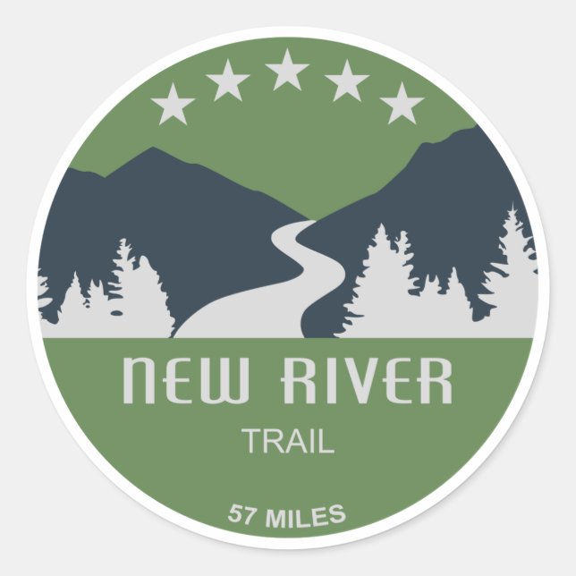 Adesivo Redondo Nova Trilha do Rio (Frente)