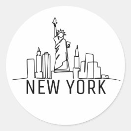 Adesivo Redondo Nova York