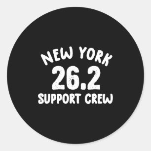 Adesivo Redondo Nova York 26 2 Suprt Tripulação Maratona Corrida R