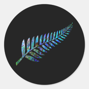 ADESIVO REDONDO NOVA ZEALAND KIWI FERN SIMPLES PAUA