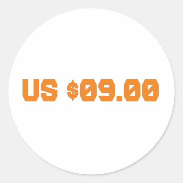 Adesivo Redondo Nove dólares (Frente)