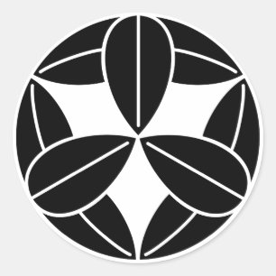 Adesivo Redondo Nove folhas de bambu