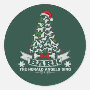 Adesivo Redondo Novidade do Cachorro de Natal do latido