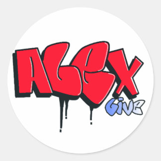Adesivo Redondo Novo Alex Live Sticker