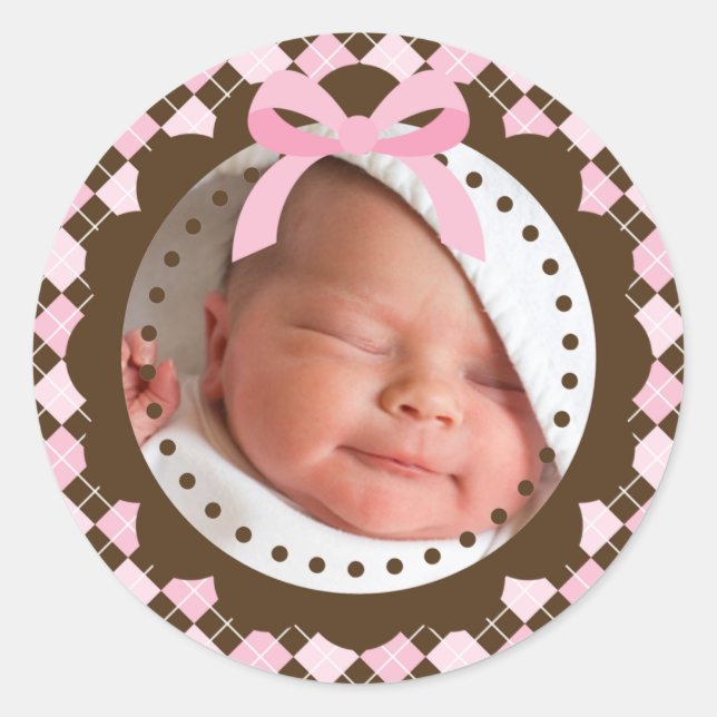 Adesivo Redondo Novo Baby Sticker (Frente)