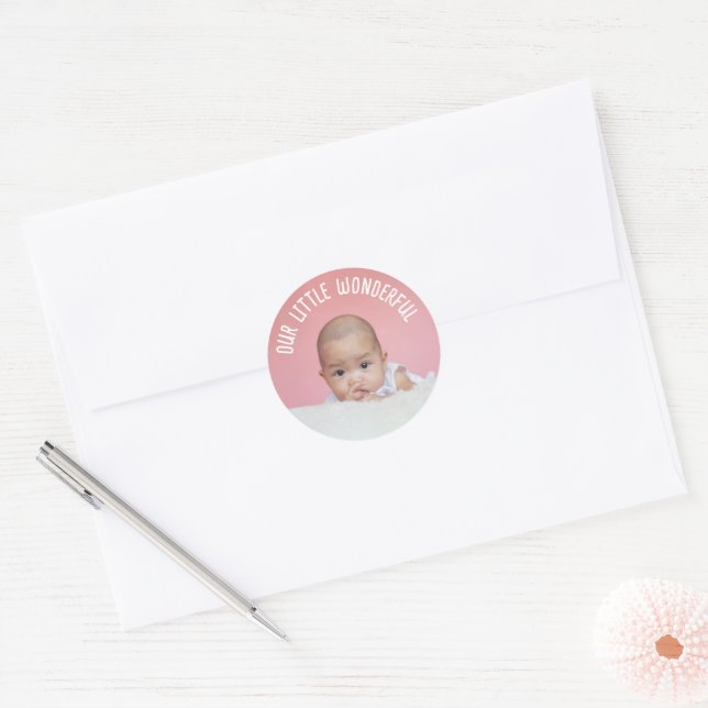 Adesivo Redondo Novo Bebê (Envelope)