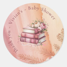 Novo Capítulo Começa Livros Florais Baby Shower