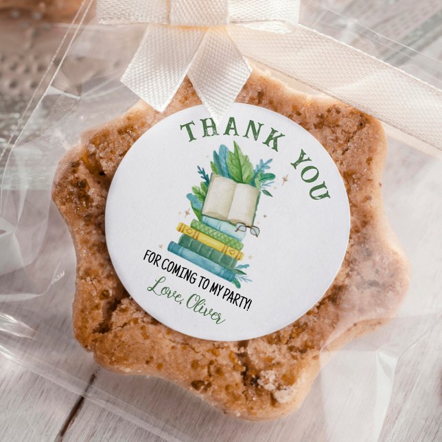 Adesivo Redondo Novo capítulo do Storybook - Aniversário (Criador carregado)