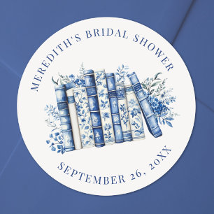 Adesivo Redondo Novo Capítulo Floral Livro Chá de Noiva