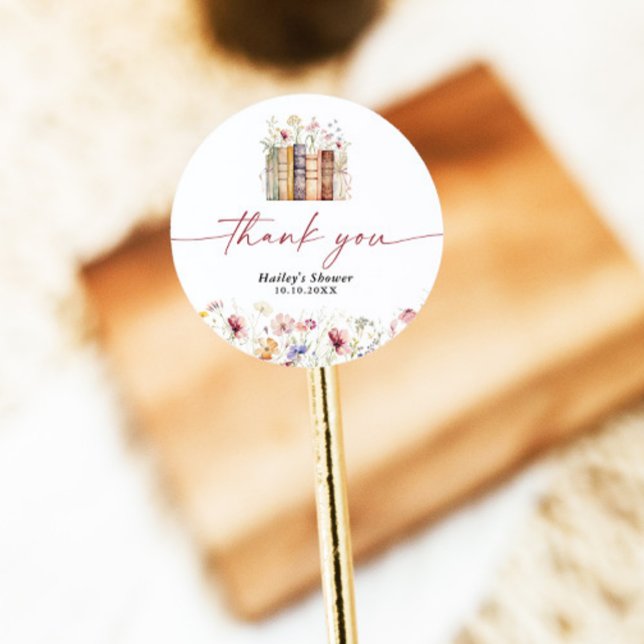 Adesivo Redondo Novo capítulo inicia Chá de panela de flor selvage (Criador carregado)