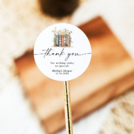 Adesivo Redondo Novo capítulo inicia Chá de panela de flor selvage