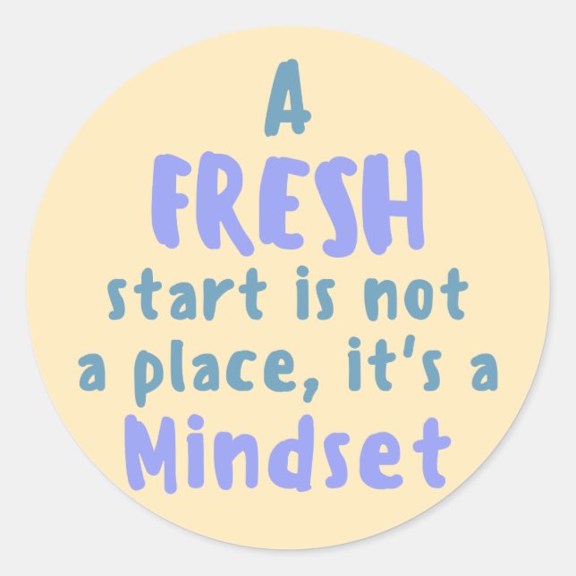Adesivo Redondo Novo Começo (Frente)